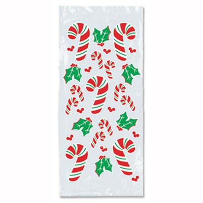 These Candy Cane & Holly Cello Bags w/ twisty ties 