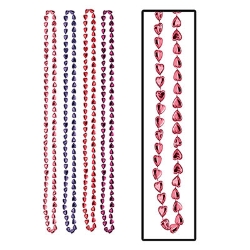 Candy Heart Beads in red and purple for Valentines Day