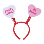 Candy Heart Boppers (Pack of 12) candy heart boppers, valentine's day headbands, valentine party favors, conversation heart headband, sweet heart bopper, be mine headband, felt heart headband, valentine accessories, classroom valentine party supplies, valentine photo booth props, holiday party headbands, snap on headband, valentine decorations, pack of 12 boppers, Party Express