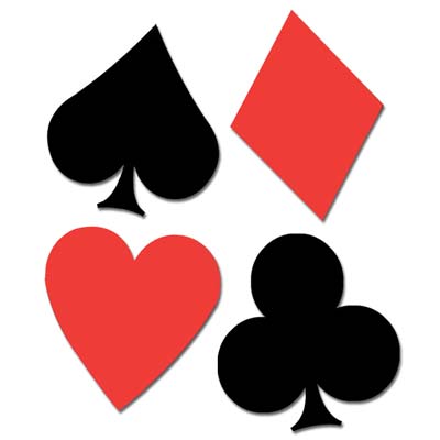 Card Stock Card "Suit" Cutouts wall Decorations  