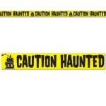 Caution Haunted Party Tape (Pack of 12) caution, haunted, party, tape, Halloween, scary
