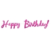 Cerise Foil Happy Birthday Streamer