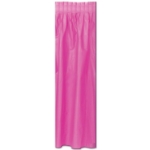 Cerise Plastic Table Skirting (Pack of 6) cerise table skirting, plastic table skirt, embossed vinyl table skirt, pink table skirting, cerise party decorations, banquet table skirting, Party Express table décor, cerise event table cover, plastic table fringe