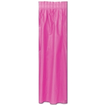 Cerise Plastic Table Skirting (Pack of 6) cerise table skirting, plastic table skirt, embossed vinyl table skirt, pink table skirting, cerise party decorations, banquet table skirting, Party Express table décor, cerise event table cover, plastic table fringe