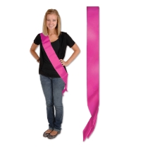 Cerise Satin Sash (Pack of 6) cerise satin sash, adult satin sash, 4 x 33 sash, sewn bottom sash, bulk sashes, event sashes, pageant sash cerise, customizable satin sash, party sashes, Party Express sashes