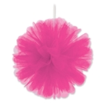 Cerise Tulle Balls (Pack of 24) cerise tulle balls, pink tulle decorations, 8 inch tulle balls, hanging tulle pom poms, cerise party décor, tulle hanging decorations, baby shower tulle décor, Party Express tulle balls
