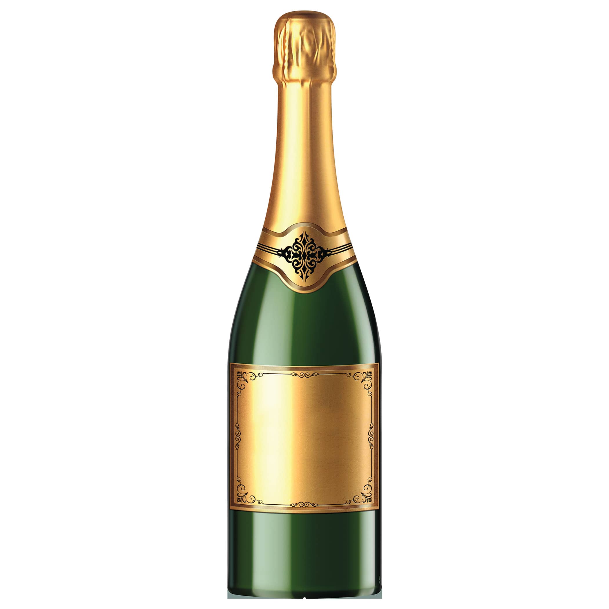 Champagne Bottle Stand-Up (Pack of 4) champagne bottle stand up, champagne bottle decoration, new years eve decorations, large party standup, champagne party decor, cardboard standup decoration, celebration decorations, party photo backdrop prop, wedding reception decorations, anniversary party supplies, event entrance decor, fluted cardboard standup, champagne bottle cutout, pack of 4 standups, Party Express