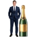 Champagne Bottle Stand-Up (Pack of 4) - 80361
