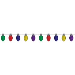 Christmas Light Bulb Streamer