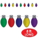 Christmas Light Bulb Streamer (Pack of 12) - 22178