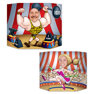 Circus Couple Fun Photo Prop printed on both sides
