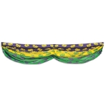 Green, Purple and Yellow Comedy & Tragedy Faces Fabric Bunting