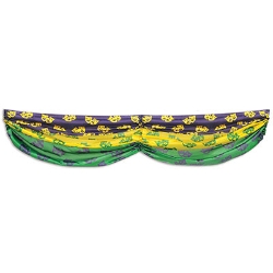 Green, Purple and Yellow Comedy & Tragedy Faces Fabric Bunting