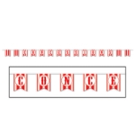Concessions Pennant Banner has pennants of carnival like print including the word "Concessions".