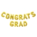 Gold Congrats Grad Balloon Streamer