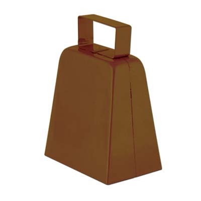 Brown cowbells with bell included. 