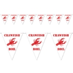 Red Lettering Crawfish Boil Pennant Banner 