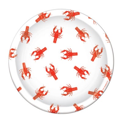 White Plate with crawfish 