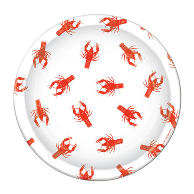 White Plate with crawfish 
