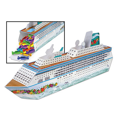 Cruise Ship Centerpiece put candy inside to treat your guests
