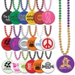 Custom 1-Color Imprinted Medallion with Bead