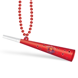 Custom Bead Necklace with Attached Paper Horn
