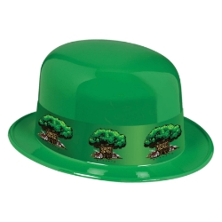 Plastic Derby Hats with Custom Imprinted Band
