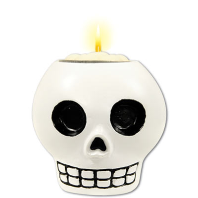 Dead Decorate-Your-Own Tea Light Holder (Pack of 6) Decorate-Your-Own Tea Light Holder, halloween, dead of the dead, decoration, party favor, wholesale, inexpensive, bulk