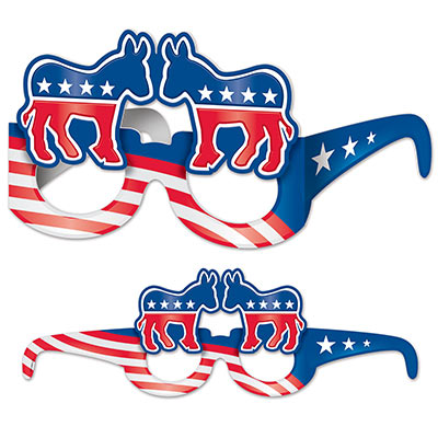 Red, White and Blue Democratic Eyeglasses for election day