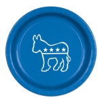 Blue Democratic Plates for election day