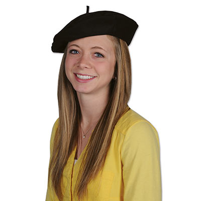 Black Director's Beret for a themed or Halloween Party