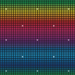 Disco Backdrop of bright colors printed on thin plastic material.
