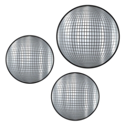 Disco Ball Wall Decorations (Pack of 12) disco ball decorations, foil disco wall décor, retro party decorations, 70s disco theme, shiny foil party décor, disco ball cutouts, Party Express disco decorations, wall décor disco theme