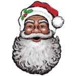 Display Dark Tone Santa Face Cutout
