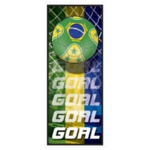 Soccer Door Cover - Brasil (Pack of 12) Brazil door cover, Brasil soccer door cover, Brazil party decorations, soccer party décor, Brazil theme party supplies, pack of 12 door covers, international party decorations, Party Express Brazil décor