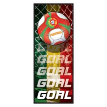 Soccer Door Cover - Portugal (Pack of 12) Portugal door cover, Portugal soccer door cover, Portuguese party decorations, soccer party décor, Portugal theme party supplies, pack of 12 door covers, international party decorations, Party Express Portugal décor