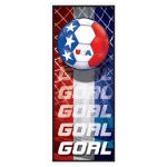 Soccer Door Cover - United States (Pack of 12) United States door cover, USA soccer door cover, American party decorations, patriotic décor, soccer party decorations, USA theme party supplies, pack of 12 door covers, international party decorations, Party Express USA décor