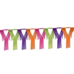 Pink, Green, Purple and Orange Drop Fringe Hanging Garland