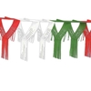 Red, White and Green Drop Fringe Hanging Garland