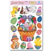 Easter designed plastic clings with chicks, eggs and bunnies.