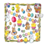 Easter Trimorama (Pack of 1) Easter Trimorama, Easter decorating kit, Easter cutouts, bunny decorations, Easter egg cutouts, spring party décor, Easter streamers, tissue festooning, classroom Easter decorations, Party Express Easter décor