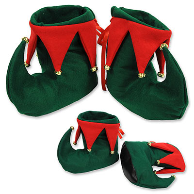 Red and Green Elf Boots