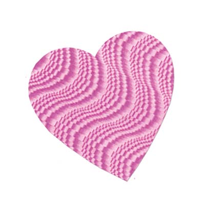 Embossed Foil Pink Heart Cutout for wall decorations for Valentines Day