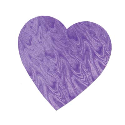 Embossed Foil Purple Heart Cutout for wall decorations for Valentine's Day