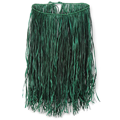 Green Extra Large Raffia Hula Skirt