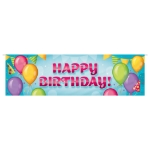Fabric Happy Birthday Banner (Pack of 12) fabric birthday banner, reusable birthday banner, happy birthday fabric sign, washable party banner, birthday wall décor, fabric party decorations, Party Express banner