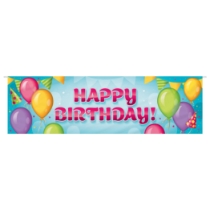 Fabric Happy Birthday Banner (Pack of 12) fabric birthday banner, reusable birthday banner, happy birthday fabric sign, washable party banner, birthday wall décor, fabric party decorations, Party Express banner