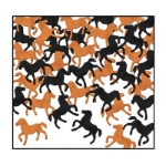 Black and Brown Horses Confetti