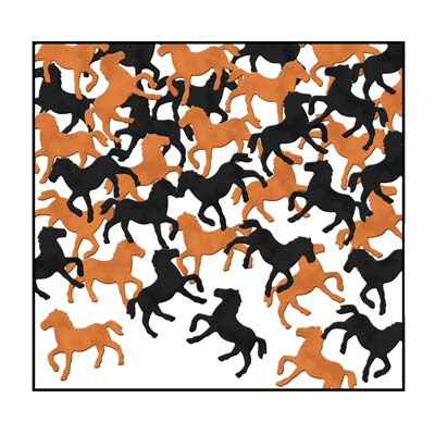 Black and Brown Horses Confetti
