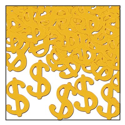 Gold "$" Silhouettes Confetti